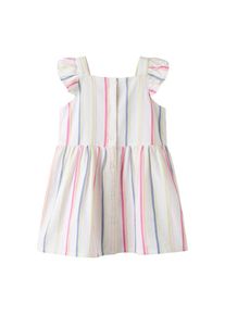 name it, Unisex, Minikleid &raquo;NMFFIMY CAPSL DRESS&laquo; mit durchgehender Knopfleiste und im sommerlichen Streifendesign, strawberry moon, 122, N-Gr, Kurzes 