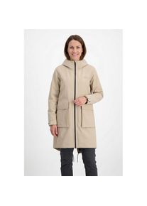 Jack Wolfskin, Unisex, Funktionsmantel &raquo;NABUR 2L COAT W&laquo; atmungsaktiv, wasserdicht, in normaler L&auml;nge, oat, M (38/40), Reissverschluss f&uuml;r einfaches 