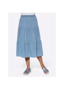 Classic Basics, Unisex, Jeansrock, blau, bleached, 48, bequeme Schlupfform