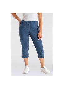 KjBRAND, Unisex, KjBRAND Caprihose &raquo;Susie Capri Wash & Go&laquo; Sommerhose b&uuml;gelfrei, indigo, blau, 42, N-Gr, KjBRAND Hose Susie Capri - Wash&Go: b&uuml;gelfrei