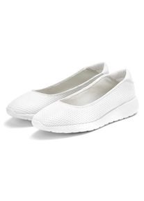 Lascana, Unisex, Lascana Ballerina &raquo;Freizeitschuh, Slipper, Halbschuh, Slip-On-Sneaker,&laquo; zum Reinschl&uuml;pfen, leichte Mesh-Optik VEGAN, wei&szlig;, 40, Luftig