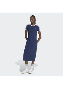 Adidas Originals, Unisex, adidas Originals Shirtkleid &raquo;3-STREIFEN, SCHMAL&laquo;, night indigo, wei&szlig;, L, N-Gr, Setze ein Statement in diesem Kleid mit 