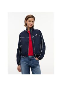 Tommy Jeans, Unisex, Blouson &raquo;TJW NYLON PIPING JACKET&laquo; mit kontrastfarbener Paspelierung, schwarz night navy, L (42/44), Leichte Jacke von Tommy Jeans