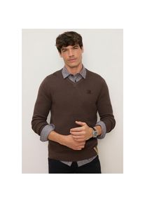 MAN'S WORLD Man's World, Unisex, V-Ausschnitt-Pullover &raquo;Neue Kollektion! Highlight Strickstruktur&laquo; Strickmaterial, Rippb&uuml;ndchen am Ausschnitt, Regular Fit 