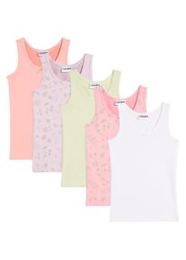 bonprix, Unisex, bonprix Unterhemd Packung, 5 Stk. im 5er-Pack, aus Baumwolle und Elasthan, bequeme Passform, pastelle, 152/158, 5 Stk., N-Gr, 