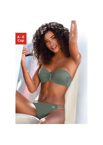 Bench., Unisex, B&uuml;gel-Bandeau-Bikini-Top im Uni-Style, oliv, 42, Cup D, Wattierte Cups