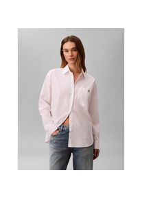 Calvin Klein Jeans, Unisex, Hemdbluse &raquo;COTTON POPLIN RELAXED SHIRT&laquo; Regular fit mit Brusttasche, brilliant wei&szlig;, L, Bluse von Calvin Klein Jeans 