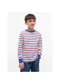 Tommy Hilfiger, Unisex, Langarmshirt Kinder bis 16 Jahre mit Rundhalsausschnitt, rot multi stripe, 74, T-Shirt von Tommy Hilfiger f&uuml;r Unisex