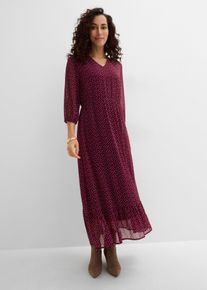 Maxi-Chiffonkleid in lila, Gr&ouml;sse 46, bonprix