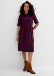 Shirtkleid aus elastischem Baumwoll-Mix in lila, Gr&ouml;sse 48/50 (XL), 95% Baumwolle, bonprix