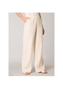 Base Level, Unisex, Leinenhose &raquo;Yul&laquo; Sommerhose mit elastischem Bund, light beige, 44, N-Gr, Pants von Base Level