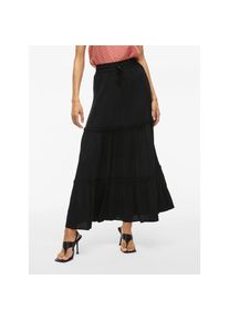 Vila, Unisex, Maxirock &raquo;VIMESA HW MAXI SKIRT - NOOS&laquo; mit R&uuml;schen, schwarz, 34, Maxirock von Vila