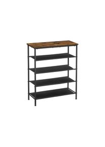 VASAGLE, VASAGLE Schuhregal &raquo;30 x 91 cm&laquo;, braun, schwarz, B/H/T: 30 cm x 91 cm x 75 cm