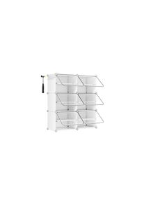 Songmics, Songmics Schuhregal &raquo;82 x 92 cm&laquo;, wei&szlig;, Polypropylen, Stahl, B/H/T: 82 cm x 92 cm x 32 cm