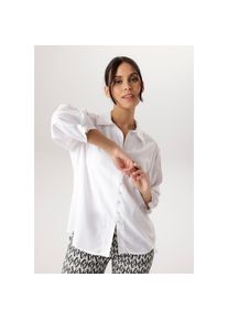 Aniston Selected, Unisex, Aniston SELECTED Hemdbluse mit Hemdkragen und 3/4-langen &Auml;rmeln, wei&szlig;, 46, Stilvolle, l&auml;ssige Bluse