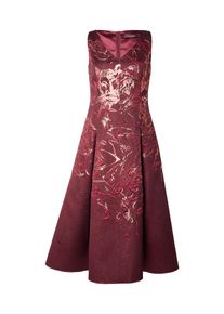 Vera Mont Kleid Damen Gr&ouml;&szlig;e 48 gold / bordeaux / rubinrot
