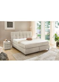 Jockenh&ouml;fer Jockenh&ouml;fer Gruppe Lit boxspring &raquo;Beatrice erh&auml;ltlich in 140 & 180cm Breite&laquo; matelas TTFK 7 zones et surmatelas KS, diff&eacute;rentes fermet&eacute;s