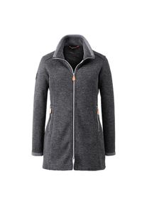 Deproc Active, Unisex, DEPROC Active Strickmantel &raquo;AMYWOOD LONG&laquo; aussergew&ouml;hnlicher Feinstrickmantel mit Kontrastdetails, anthrazit, 48 (XL), Leichter