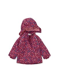 Tchibo - Kinder-Thermo-Regenjacke mit Fleecefutter - Damen - Gr. 122/128 - blau/print