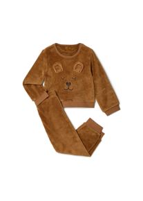Tchibo - Kinder-Fleece-Pyjama - Baby - Gr. 86/92 - dunkelbraun