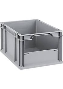 Sch&auml;fer Shop Sch&auml;fer Shop Pure Eurobox Serie Economy, Front offen, Kunststoff, B 400 x T 300 x H 220 mm, 20 l, grau