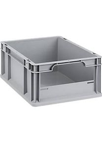 Sch&auml;fer Shop Sch&auml;fer Shop Pure Eurobox Serie Economy, Front offen, Kunststoff, B 400 x T 300 x H 170 mm, 16 l, grau