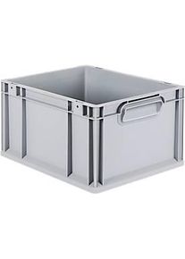 Sch&auml;fer Shop Sch&auml;fer Shop Pure Eurobox Serie Economy, Griffe geschlossen, Kunststoff, B 400 x T 300 x H 220 mm, 20 l, grau
