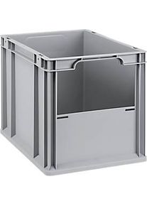 Sch&auml;fer Shop Sch&auml;fer Shop Pure Eurobox Serie Economy, Front offen, Kunststoff, B 400 x T 300 x H 320 mm, 30 l, grau