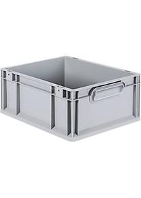 Sch&auml;fer Shop Sch&auml;fer Shop Pure Eurobox Serie Economy, Griffe geschlossen, Kunststoff, B 400 x T 300 x H 170 mm, 16 l, grau