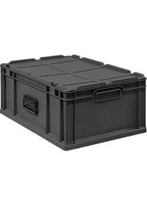 Sch&auml;fer Shop Sch&auml;fer Shop Pure Eurokoffer Portable Serie Economy, geschlossen, mit Deckel, Kunststoff, B 600 x T 400 x H 235 mm, 44 l, anthrazit
