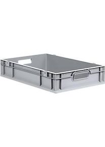 Sch&auml;fer Shop Sch&auml;fer Shop Pure Eurobox Serie Economy, Griffe offen, Kunststoff, B 600 x T 400 x H 120 mm, 23 l, grau