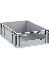 Sch&auml;fer Shop Sch&auml;fer Shop Pure Eurobox Serie Economy, Front offen, Kunststoff, B 600 x T 400 x H 170 mm, 34 l, grau