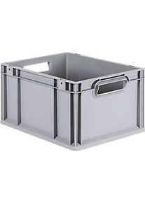 Sch&auml;fer Shop Sch&auml;fer Shop Pure Eurobox Serie Economy, Griffe offen, Kunststoff, B 400 x T 300 x H 220 mm, 20 l, grau