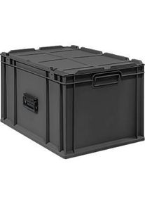 Sch&auml;fer Shop Sch&auml;fer Shop Pure Eurokoffer Portable Serie Economy, geschlossen, mit Deckel, Kunststoff, B 600 x T 400 x H 335 mm, 65 l, anthrazit