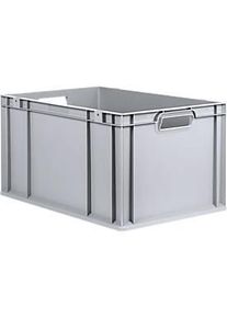 Sch&auml;fer Shop Sch&auml;fer Shop Pure Eurobox Serie Economy, Griffe offen, Kunststoff, B 600 x T 400 x H 320 mm, 65 l, grau