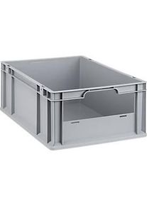 Sch&auml;fer Shop Sch&auml;fer Shop Pure Eurobox Serie Economy, Front offen, Kunststoff, B 600 x T 400 x H 220 mm, 44 l, grau