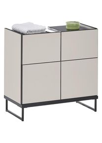 Mid.you Waschbeckenunterschrank , Schwarz, Kaschmir , Metall , 60x59.4x31 cm , stehend , Badezimmer, Badezimmerschr&auml;nke, Waschbeckenunterschr&auml;nke