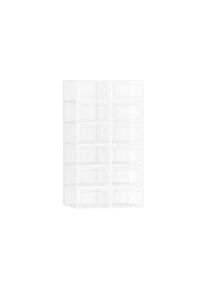 Songmics, Songmics Schuhregal &raquo;12 St&uuml;ck&laquo;, transparent, Kunststoff, B/H/T: 33,3 cm x 14 cm x 23 cm