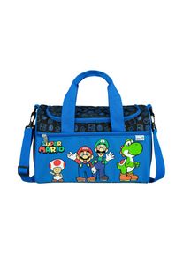 Scooli, Unisex, Sporttasche &raquo;Super Mario 8 l&laquo;, blau, schwarz, B/H/T: 33cm x 22cm x 10cm, Abnehmbarer und verstellbarer Schultergurt