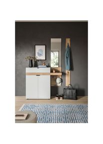 Home Affaire, Home Affaire Garderoben-Set &raquo;Oran&laquo; Set, 3 Stk. tlg., grau, Holzwerkstoff, B/H/T: 148 cm cm x 194 cm cm x 37 cm cm