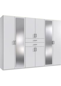 Wimex, Kleiderschrank &raquo;Diver Dreht&uuml;renschrank mit Spiegel, in der Breite 270cm&laquo; Bestseller Schlafzimmerschrank wahlweise 3 Innenausstattungen, wei&szlig;, 