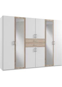 Wimex, Kleiderschrank &raquo;Diver Dreht&uuml;renschrank mit Spiegel, in der Breite 270cm&laquo; Bestseller Schlafzimmerschrank wahlweise 3 Innenausstattungen, wei&szlig;, 