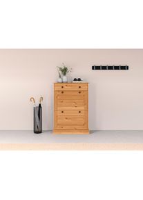 Goodproduct, GOODproduct Schuhschrank &raquo;Liotta&laquo; Mit 2 Klappen und 1 Schublade, natur gebeizt, gewachst, Massivholz, B/H/T: 75 cm x 105 cm x 25 cm