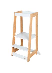 Roba, Roba Stehhilfe &raquo;Lernturm Bambus&laquo; (), wei&szlig;, bambus, MDF, B/H/T: 54 cm x 88 cm x 43,5 cm