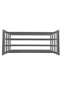 Schou, Schuhregal, schwarz, Kunststoff, Metall, B/H/T: 65 cm x 74 cm x 29 cm