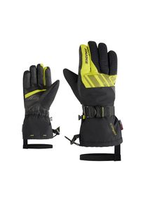 Ziener, Unisex, Skihandschuhe &raquo;GHALION-Z AQUASHIELD &laquo; wasserdicht, winddicht, atmungsaktiv, warmes Futter, lange Stulpe, schwarz.electric grass, 10, 