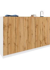 borchardt M&ouml;bel Borchardt M&ouml;bel, borchardt M&ouml;bel Schuhschrank &raquo;Vaasa, Schuhregal 5-t&uuml;rig mit 18 verstellbaren F&auml;chern&laquo;, braun, B/H/T: 190 cm x 120 cm x 35 cm