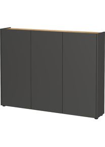 Germania, Germania Schuhschrank &raquo;Libbiano&laquo; Flurschrank, Soft-close, verstellb. B&ouml;den, in 3 H&ouml;hen, 2- oder 3-t&uuml;rig, graphit, navarra, eiche, 