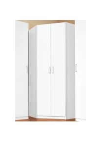 Priess, priess Eckkleiderschrank &raquo;Bilbao&laquo; mit 3 verschiedenen Fronten, wei&szlig;, B/H/T: 193 cm x 36 cm