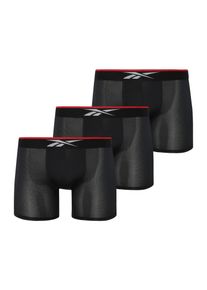 Reebok Boxershorts 'GLYNN' Herren Gr&ouml;&szlig;e M hellgrau / rot / schwarz